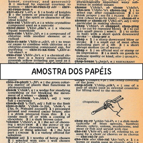 Papel Digital Vintage 56 - Páginas de Dicionário Inglês