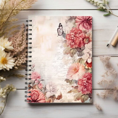Papel Digital Vintage 65 - Shabby Rose Journal Pages