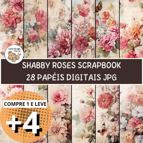 Papel Digital Vintage 65 - Shabby Rose Journal Pages