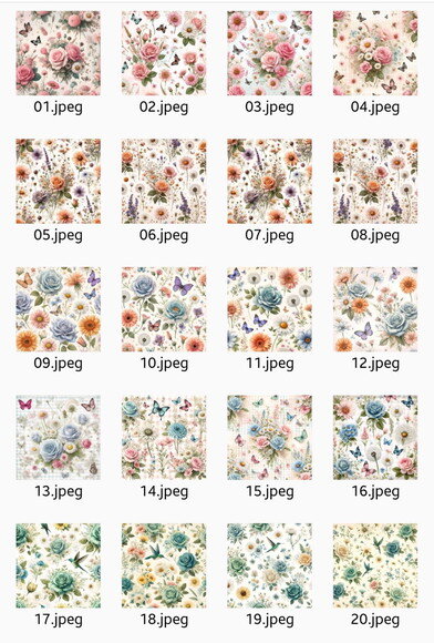 Papel Digital Vintage 68 - Shabby Floral Ia