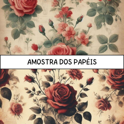 Papel Digital Vintage 69 - Shabby Floral Ia