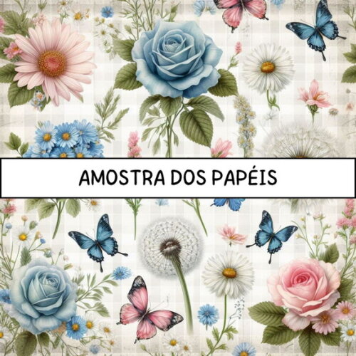 Papel Digital Vintage 68 - Shabby Floral Ia