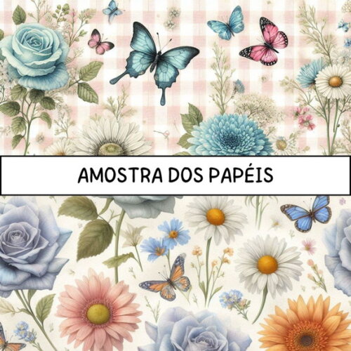Papel Digital Vintage 69 - Shabby Floral Ia