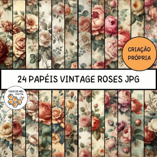 Papel Digital Vintage 70 - Roses Shabby Ia