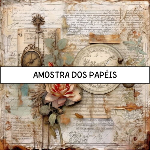 Papel Digital Vintage 78 - Mapas e Viagem