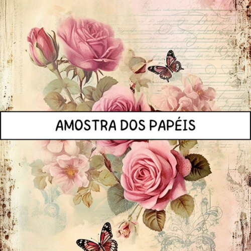 Papel Digital Vintage 85 - Roses Junk Journal 1