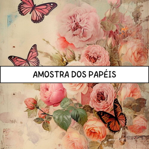 Papel Digital Vintage 85 - Roses Junk Journal 1