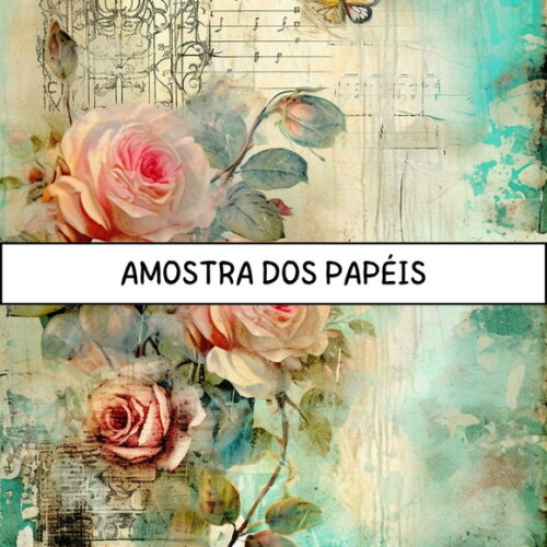 Papel Digital Vintage 87 - Roses Junk Journal 3