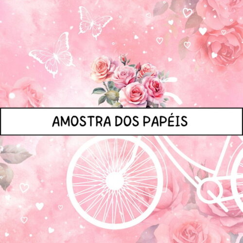 Papel Digital Vintage 95 - Vintage Love Rosas Vermelhas