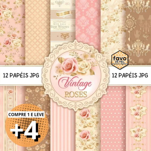 Papel Digital Vintage Roses (es)