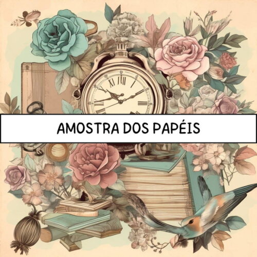 Papel Digital Vintage Scrapbook 63 - Nostalgic Ephemera