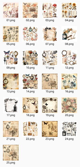 Papel Digital Vintage Scrapbook 63 - Nostalgic Ephemera