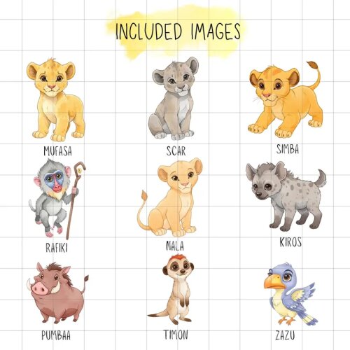 KIT DIGITAL REI LEÃO MUFASA PNG SVG