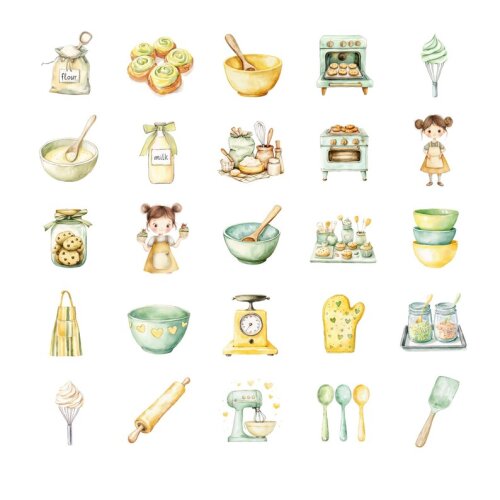 KIT DIGITAL CONFEITEIRA AQUARELA