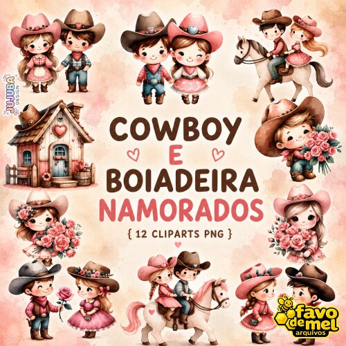 KIT DIGITAL COWBOY E BOIADEIRA NAMORADOS PNG