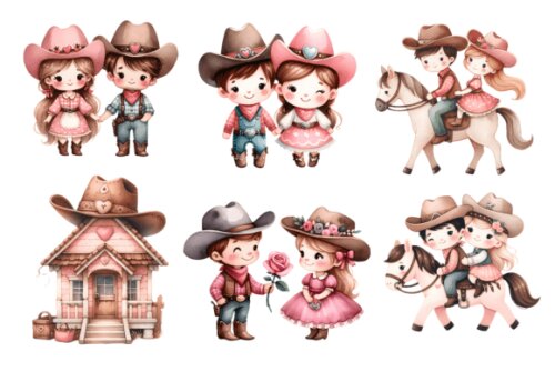 KIT DIGITAL COWBOY E BOIADEIRA NAMORADOS PNG
