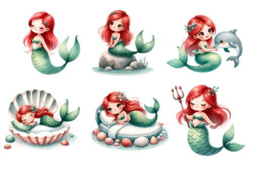 KIT DIGITAL SEREIA - PEQUENA SEREIA INSPIRAÇÃO PNG
