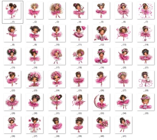 KIT DIGITAL BAILARINAS PINK AQUARELA