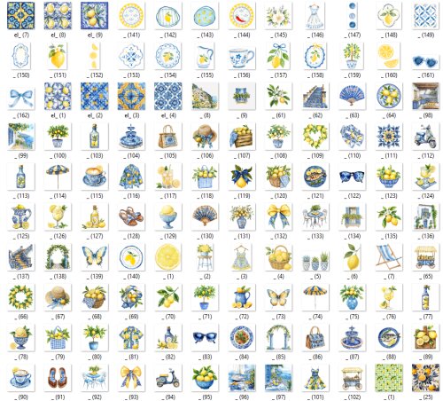 KIT DIGITAL LIMÃO E AZULEJOS - MEGA PACK LIMÃO SICILIANO PNG JP