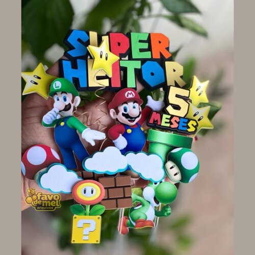 ARQUIVO DE CORTE TOPO DE BOLO SUPER MARIO - STUDIO