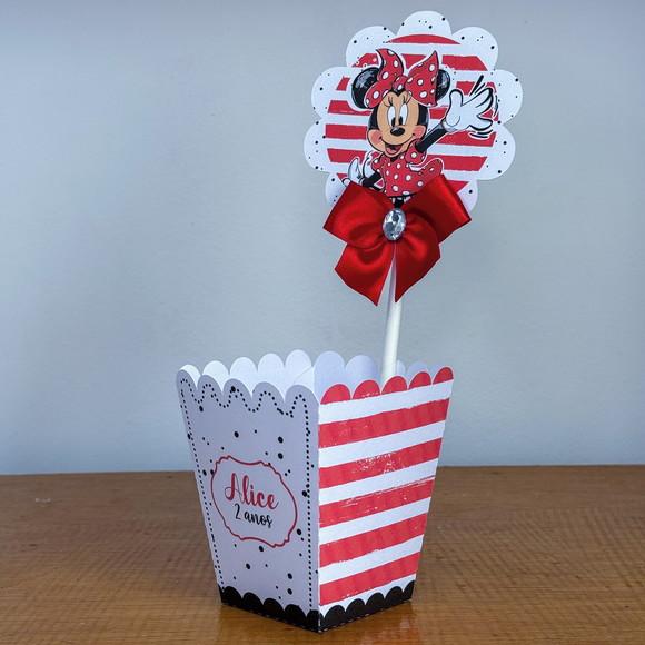 Centro de Mesa Minnie Vermelha
