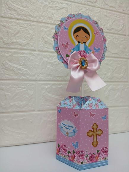 Centro de Mesa Sextavado Nossa Senhora das Graças G