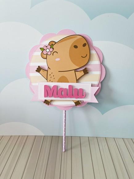 Kit Festa Só Um Bolinho Capivara Rosa
