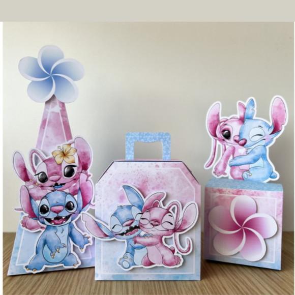 Lembrancinha Stitch e Angel 30 Peças
