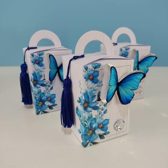 Personalizado Borboleta Azul 40 Peças
