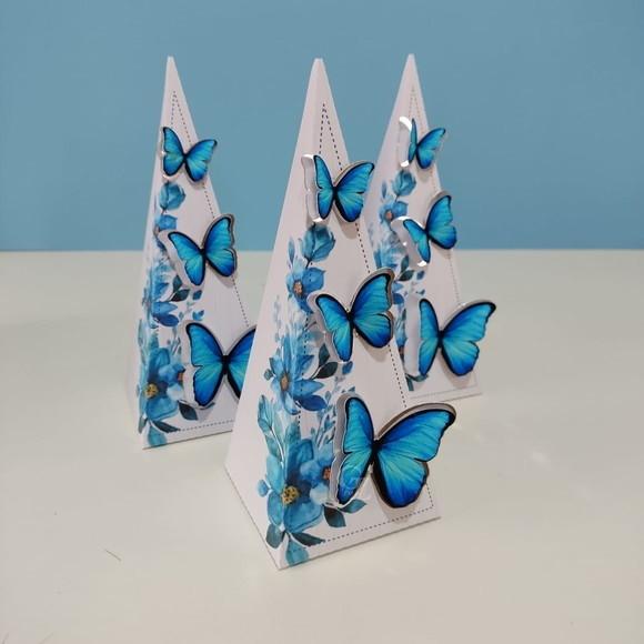 Personalizado Borboleta Azul 60 Peças