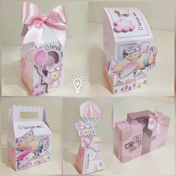 Personalizado o Tempo Voa Rosa 20 Peças