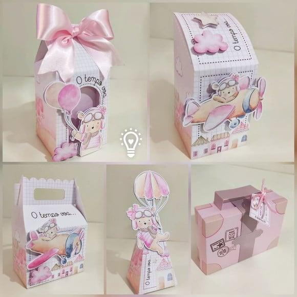 Personalizado o Tempo Voa Rosa 40 Peças