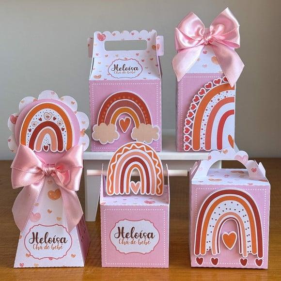 Personalizados Arco-íris Boho Menina 20 Peças