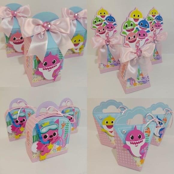 Personalizados Baby Shark Menina 40 Peças