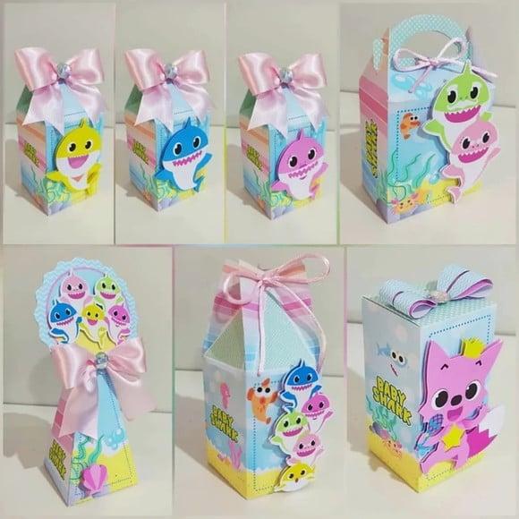 Personalizados Baby Shark Aquarela Menina 30 Peças