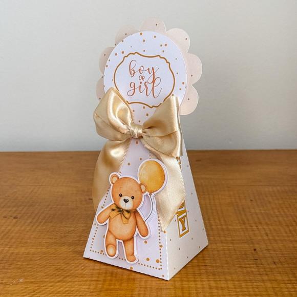 Personalizados Chá Revelação Dourado 50 Peças