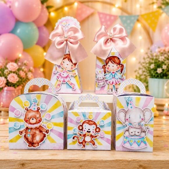 Personalizados Circo Rosa 50 Peças