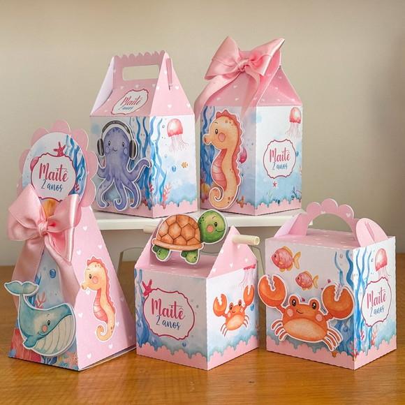 Personalizados Fundo do Mar Menina Rosa 50 Peças