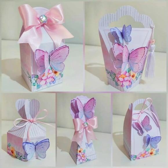 Personalizados Jardim de Borboletas Rosa 20 Peças