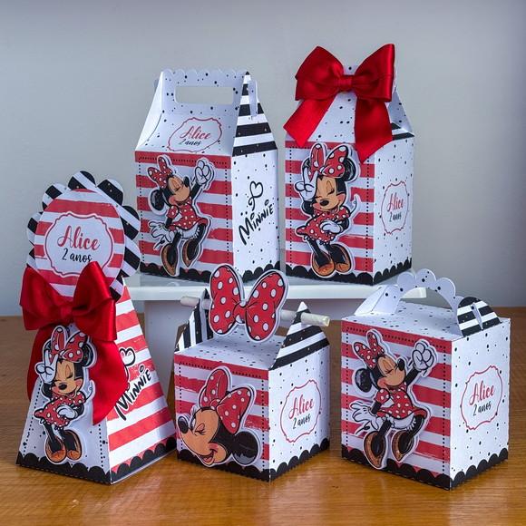 Personalizados Minnie Vermelha 60 Peça