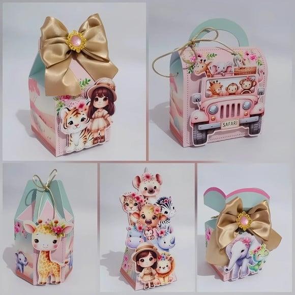 Personalizados Safari Rosa 50 Peças