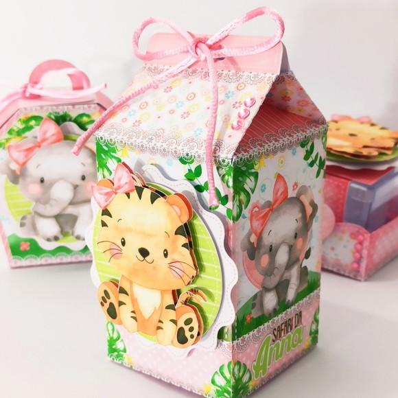 Personalizados Safari Rosa Menina 60 Peças