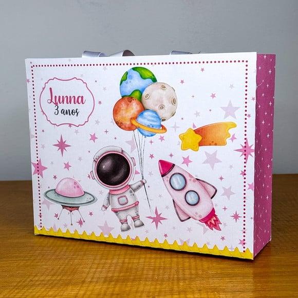 Sacola Personalizada Astronauta Menina