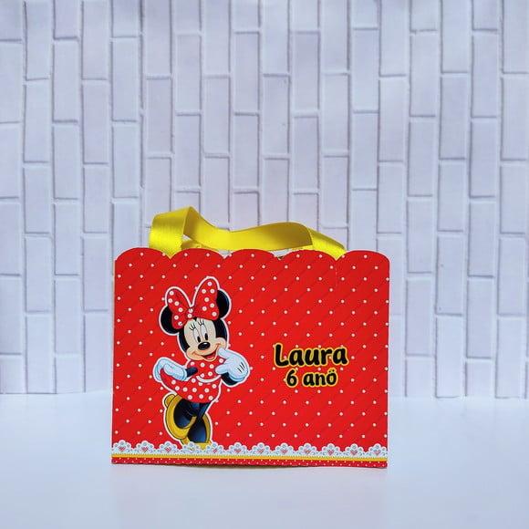 Sacola Personalizada Minnie Vermelha luxo