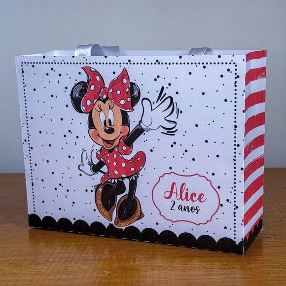 Sacola Personalizada Minnie Vermelha