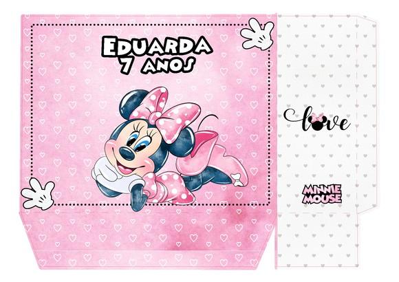 Sacola Personalizada Minnie Rosa