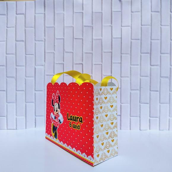 Sacola Personalizada Minnie Vermelha luxo