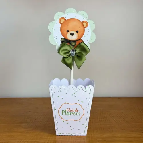 Centro de Mesa Chá de Bebe Verde
