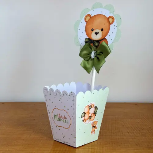 Centro de Mesa Chá de Bebe Verde