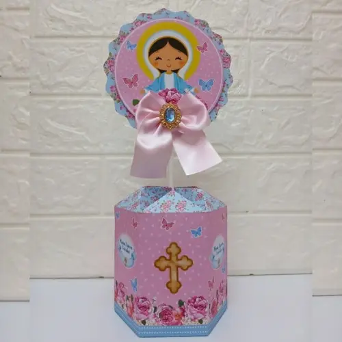 Centro de Mesa Sextavado Nossa Senhora das Graças G